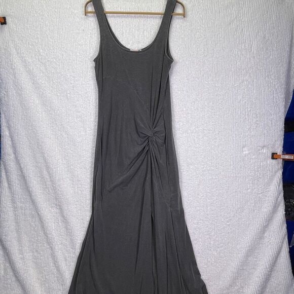 Sundry Gray Twist Front Sleeveless Maxi Dress Size 3 - Picture 2 of 11